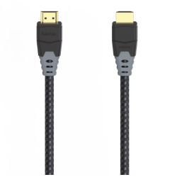 Hama High Speed HDMI Cable, Ultra-HD 8K, Ethernet, Gold-Plated, Fabric, 1.5 Metre Hama High Speed HDMI Cable, Ultra-HD 8K, Ethernet, Gold-Plated, Fabric, 1.5 Metre